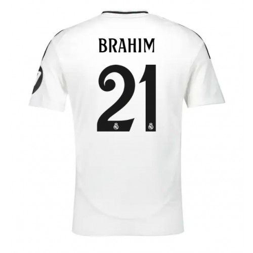 Fotbalové Dres Real Madrid Brahim Diaz #21 Domácí 2024-25 Krátký Rukáv